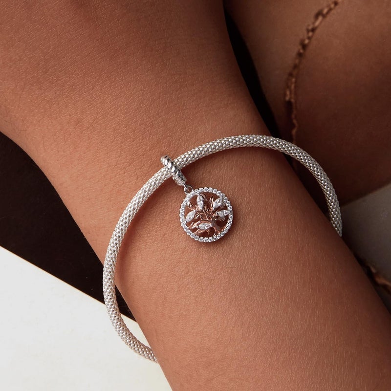 VOROCO Store Charm 925 Sterling Silver Bracelet Necklace Pendant Bead Charms Jewelry Gift for Women Mother Daughter Grandma Family Friends - Image 3